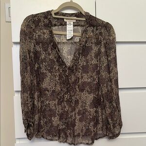 Isabel Marant Floral Sheer Silk Blouse